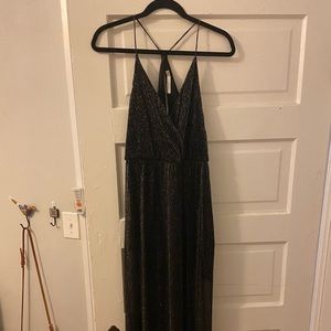 floor length lush sparkly dress